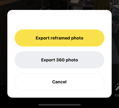 Insta360 app export